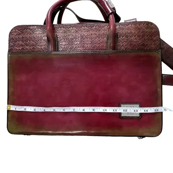 Zenori 1946 Firenze Vintage Maroon Red Briefcase
